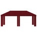 Paviljoenhoes 6 x 3 m Bordeauxrood Polyester 190 gsm
