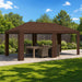 Paviljoenhoes 6 x 3 m Bruin Polyester 190 gsm
