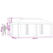 Paviljoenhoes 6 x 3 m Bruin Polyester 190 gsm