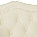 Chesterfield Bank met kussen Crème 120,5 x 65 x 75 cm Nep Leer
