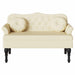 Chesterfield Bank met kussen Crème 120,5 x 65 x 75 cm Nep Leer