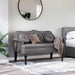 Chesterfield Bank met kussen Grijs 120,5 x 65 x 75 cm Nep Leer