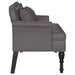 Chesterfield Bank met kussen Grijs 120,5 x 65 x 75 cm Nep Leer