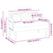 Chesterfield Bank met kussen Grijs 120,5 x 65 x 75 cm Nep Leer