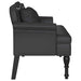 Chesterfield Bank met kussen Zwart 120,5 x 65 x 75 cm Nep Leer