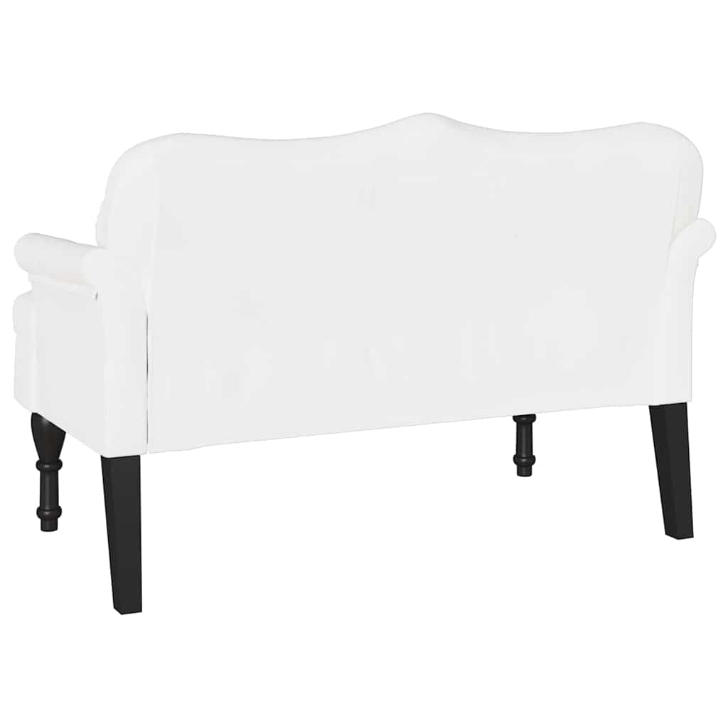 Chesterfield Bank met kussen Wit 120,5 x 65 x 75 cm Nep Leer