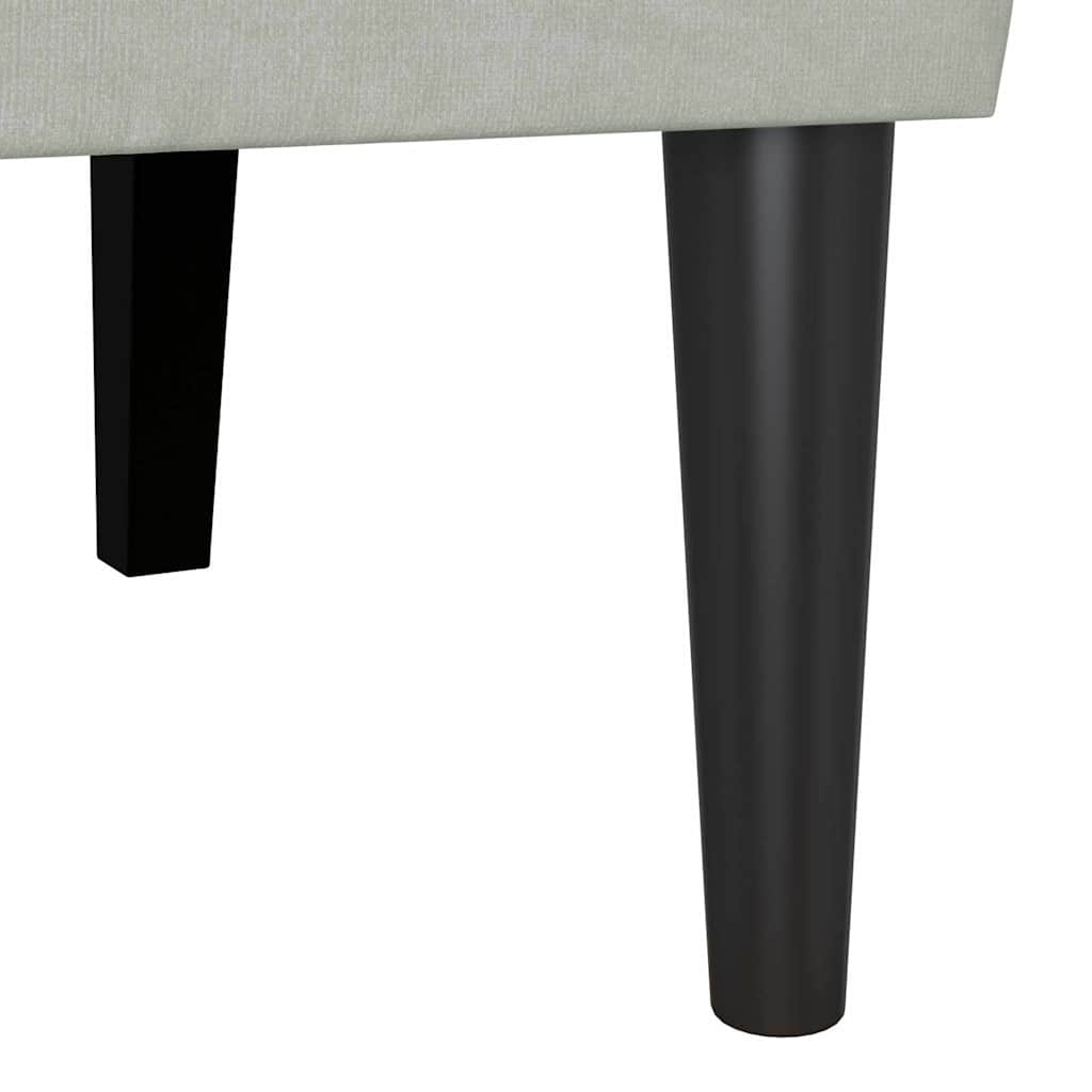 Chesterfield Bank Lichtgrijs 112 x 65,5 x 75 cm Fluweel