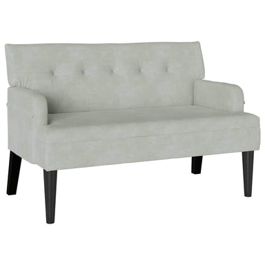 Chesterfield Bank Lichtgrijs 112 x 65,5 x 75 cm Fluweel