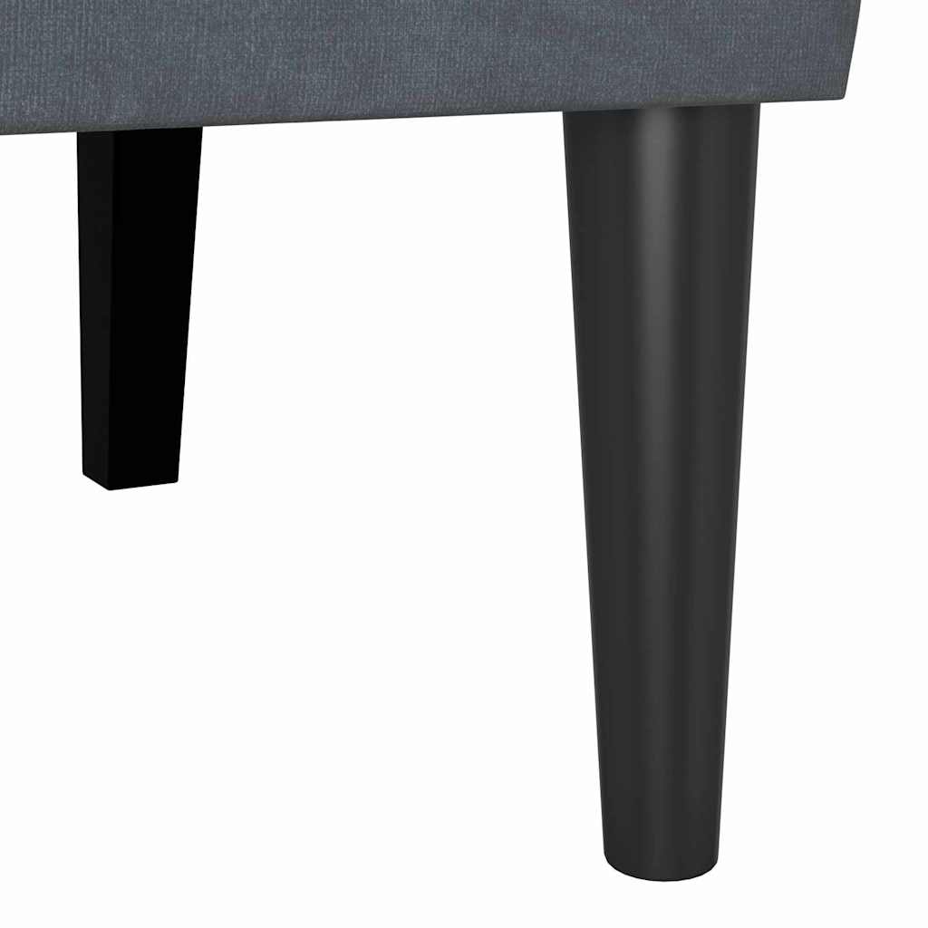 Chesterfield Bank Donkergrijs 112 x 65,5 x 75 cm Fluweel