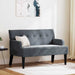 Chesterfield Bank Donkergrijs 112 x 65,5 x 75 cm Fluweel