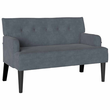 Chesterfield Bank Donkergrijs 112 x 65,5 x 75 cm Fluweel