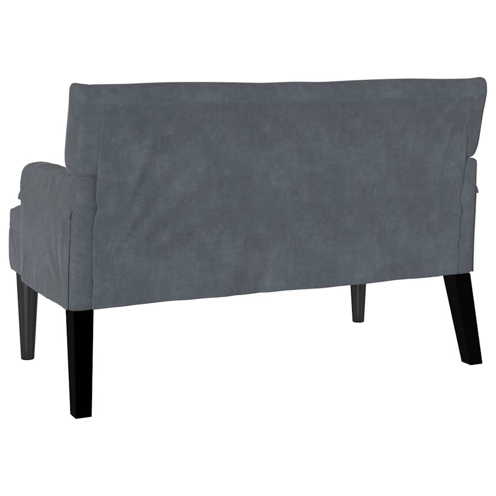 Chesterfield Bank Donkergrijs 112 x 65,5 x 75 cm Fluweel