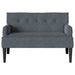 Chesterfield Bank Donkergrijs 112 x 65,5 x 75 cm Fluweel
