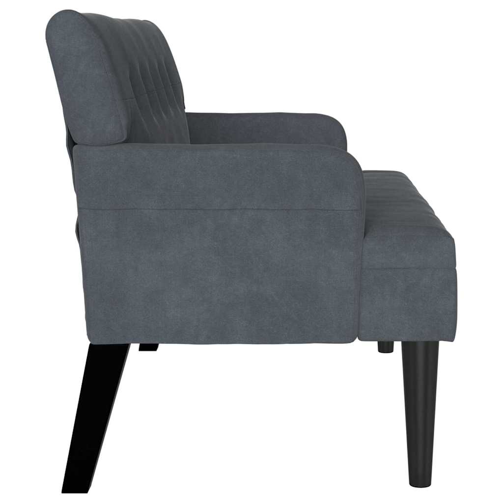 Chesterfield Bank Donkergrijs 112 x 65,5 x 75 cm Fluweel