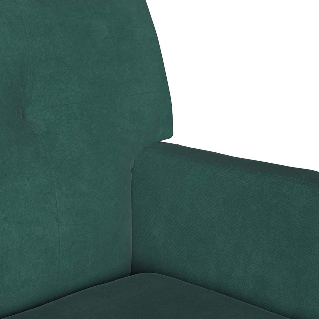 Chesterfield Bank Donkergroen 112 x 65,5 x 75 cm Fluweel