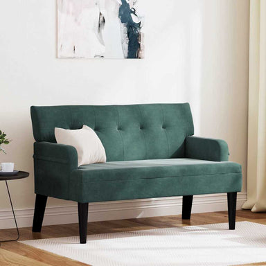 Chesterfield Bank Donkergroen 112 x 65,5 x 75 cm Fluweel
