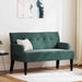 Chesterfield Bank Donkergroen 112 x 65,5 x 75 cm Fluweel