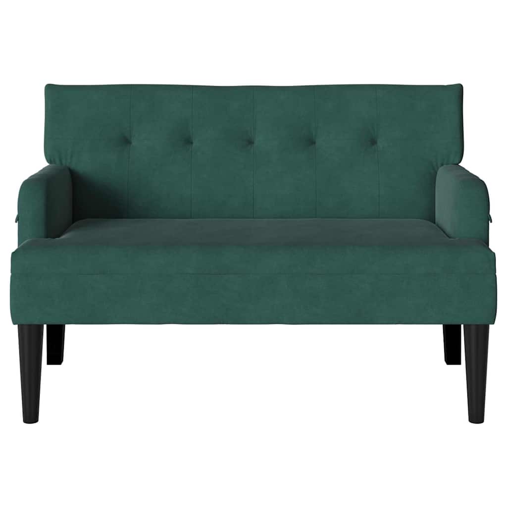 Chesterfield Bank Donkergroen 112 x 65,5 x 75 cm Fluweel