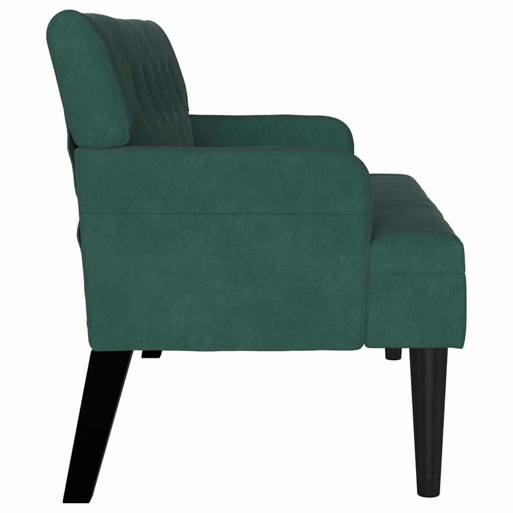 Chesterfield Bank Donkergroen 112 x 65,5 x 75 cm Fluweel