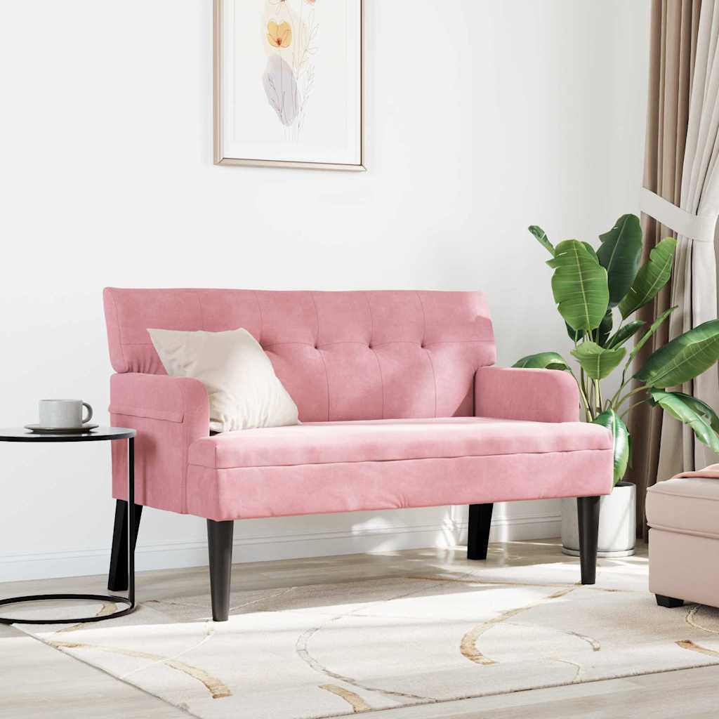 Chesterfield Bank Roze 112 x 65,5 x 75 cm Fluweel