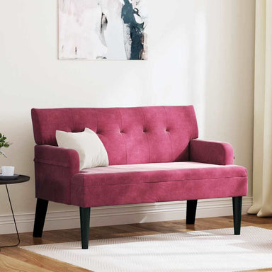 Chesterfield Bank Wijnrood 112 x 65,5 x 75 cm Fluweel