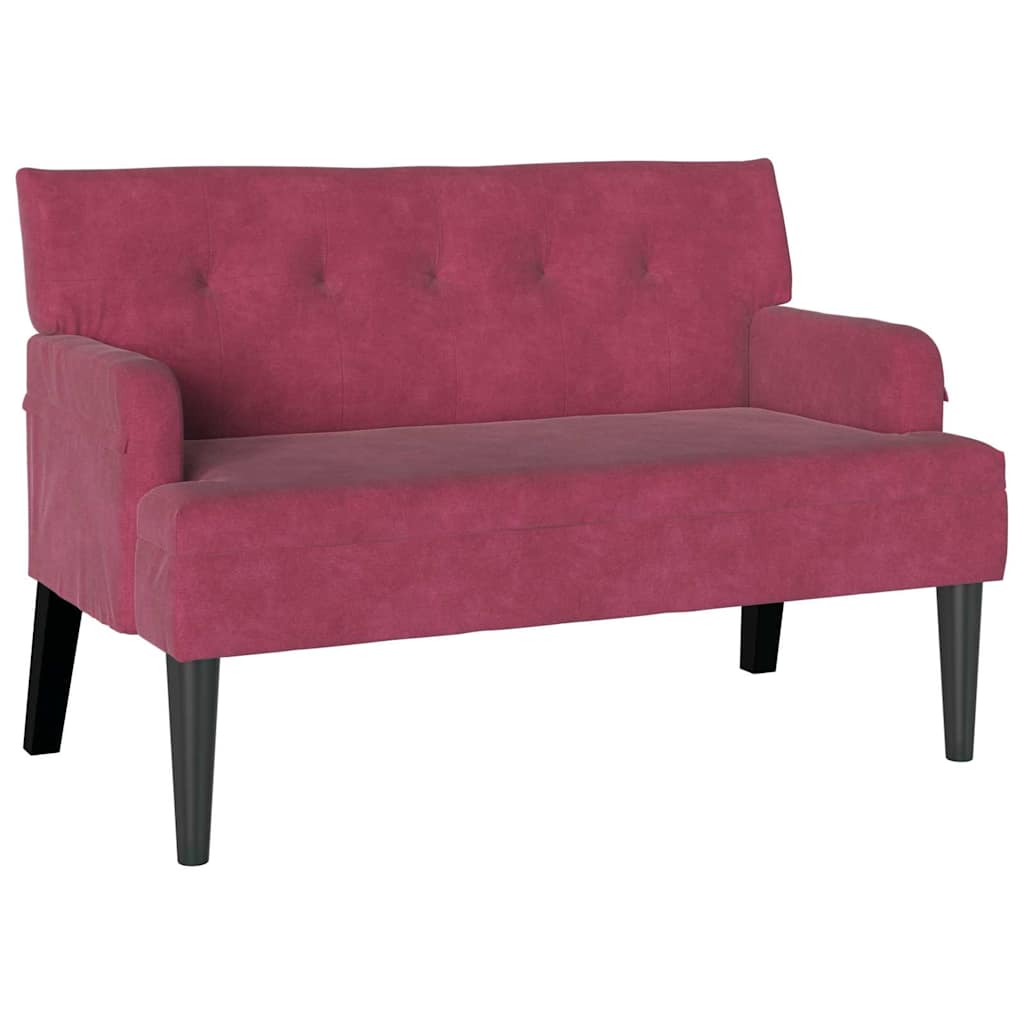 Chesterfield Bank Wijnrood 112 x 65,5 x 75 cm Fluweel