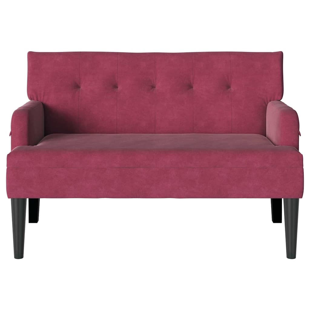 Chesterfield Bank Wijnrood 112 x 65,5 x 75 cm Fluweel