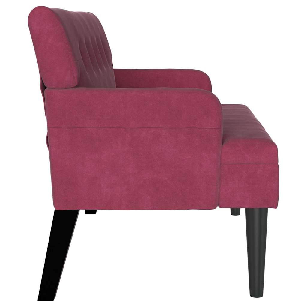 Chesterfield Bank Wijnrood 112 x 65,5 x 75 cm Fluweel
