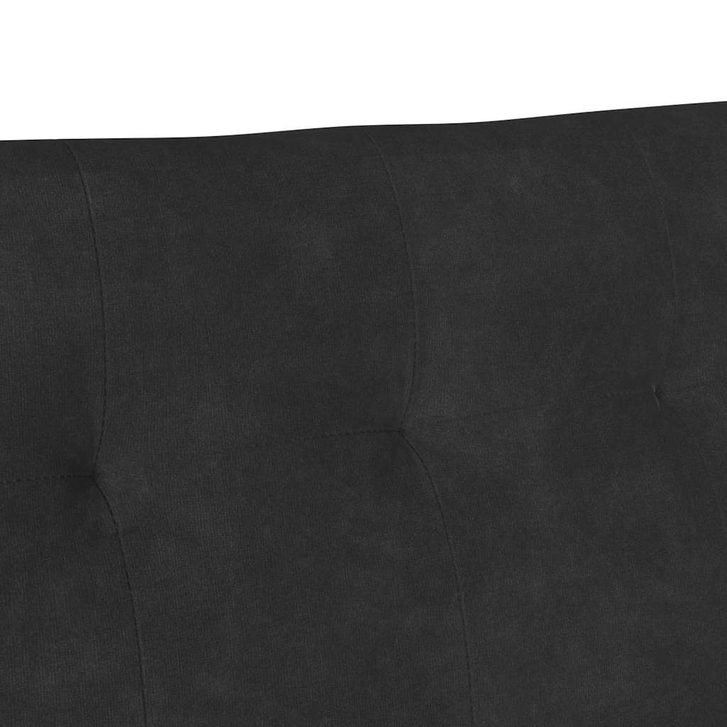 Chesterfield Bank Zwart 112 x 65,5 x 75 cm Fluweel