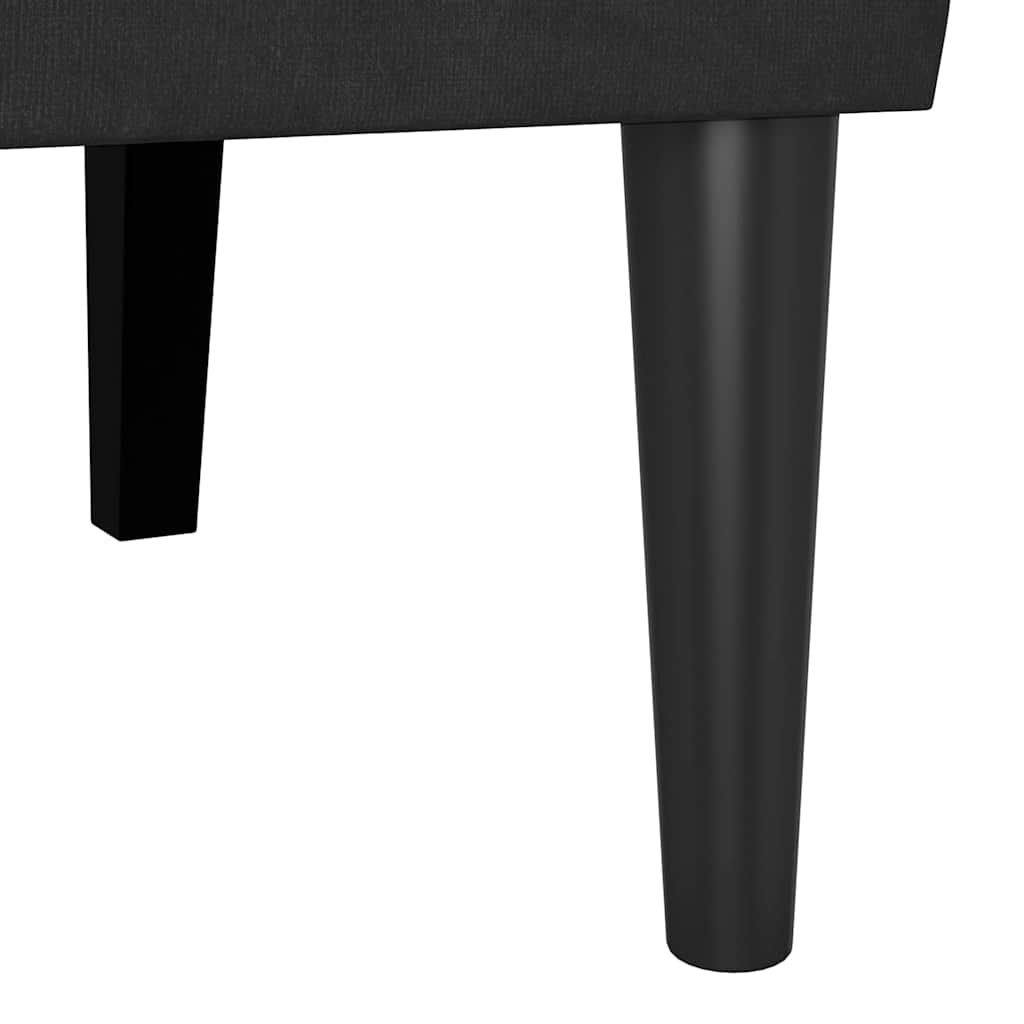 Chesterfield Bank Zwart 112 x 65,5 x 75 cm Fluweel