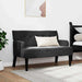 Chesterfield Bank Zwart 112 x 65,5 x 75 cm Fluweel
