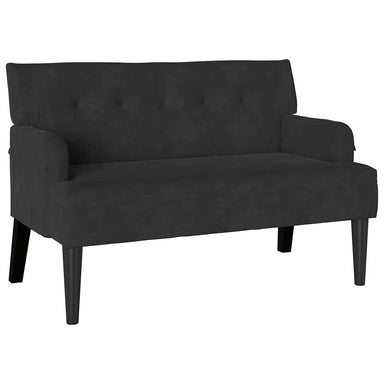 Chesterfield Bank Zwart 112 x 65,5 x 75 cm Fluweel