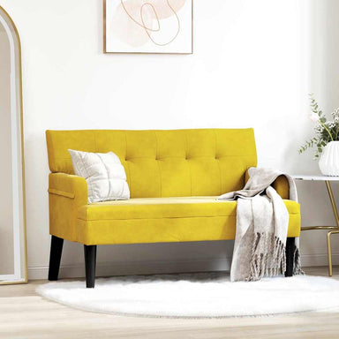Chesterfield Bank Geel 112 x 65,5 x 75 cm Fluweel