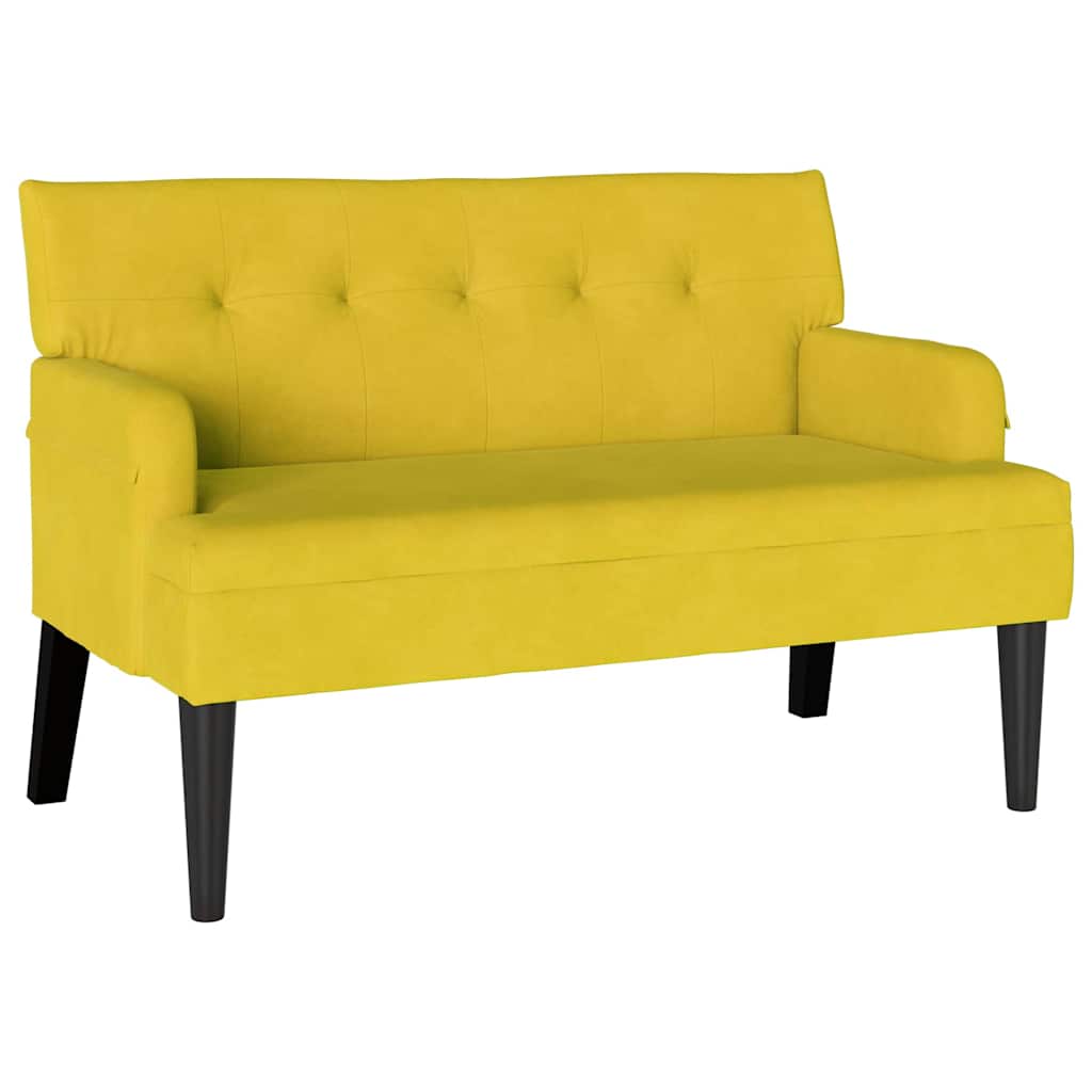 Chesterfield Bank Geel 112 x 65,5 x 75 cm Fluweel