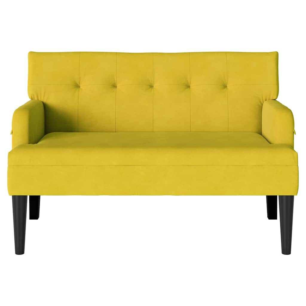 Chesterfield Bank Geel 112 x 65,5 x 75 cm Fluweel