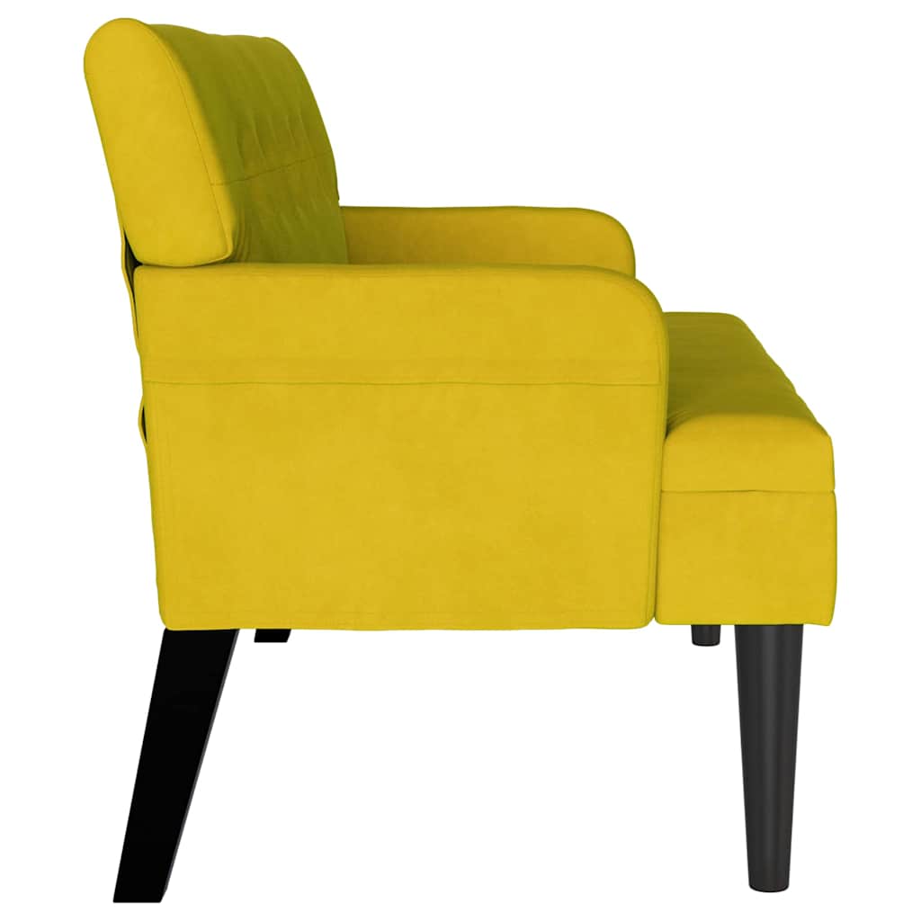 Chesterfield Bank Geel 112 x 65,5 x 75 cm Fluweel