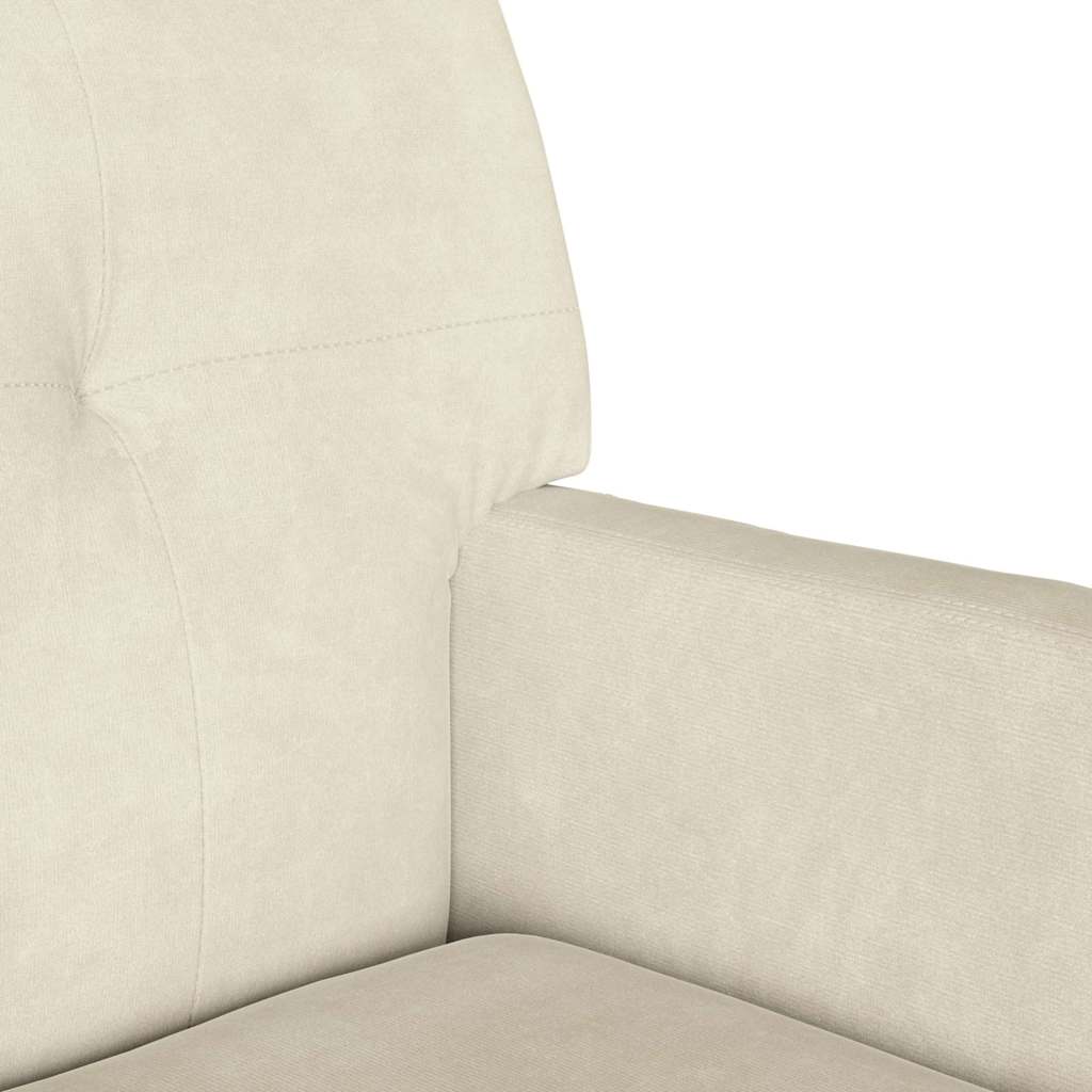 Chesterfield Bank Crème 112 x 65,5 x 75 cm Fluweel