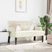 Chesterfield Bank Crème 112 x 65,5 x 75 cm Fluweel