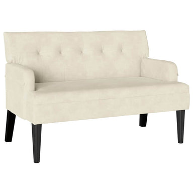 Chesterfield Bank Crème 112 x 65,5 x 75 cm Fluweel