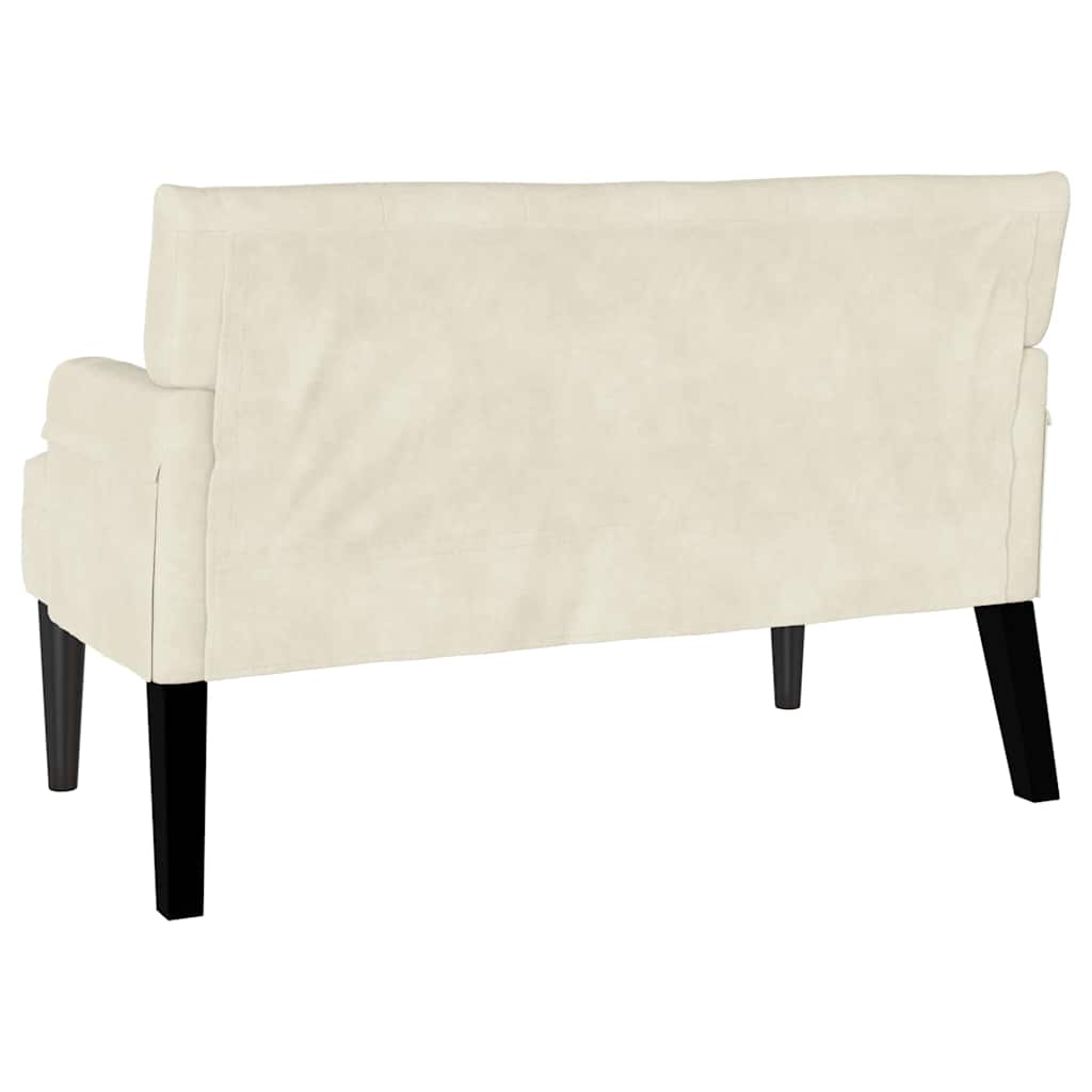 Chesterfield Bank Crème 112 x 65,5 x 75 cm Fluweel