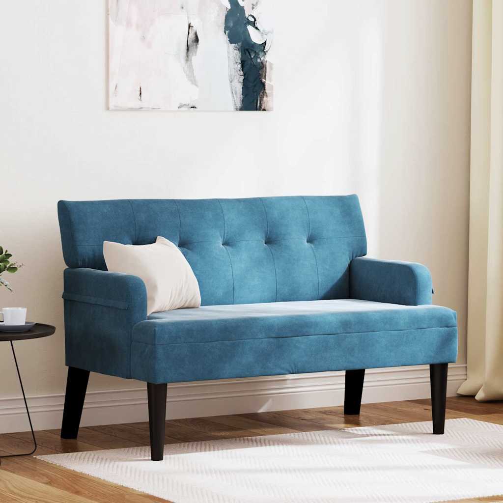 Chesterfield Bank Blauw 112 x 65,5 x 75 cm Fluweel