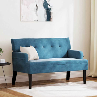 Chesterfield Bank Blauw 112 x 65,5 x 75 cm Fluweel