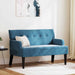 Chesterfield Bank Blauw 112 x 65,5 x 75 cm Fluweel