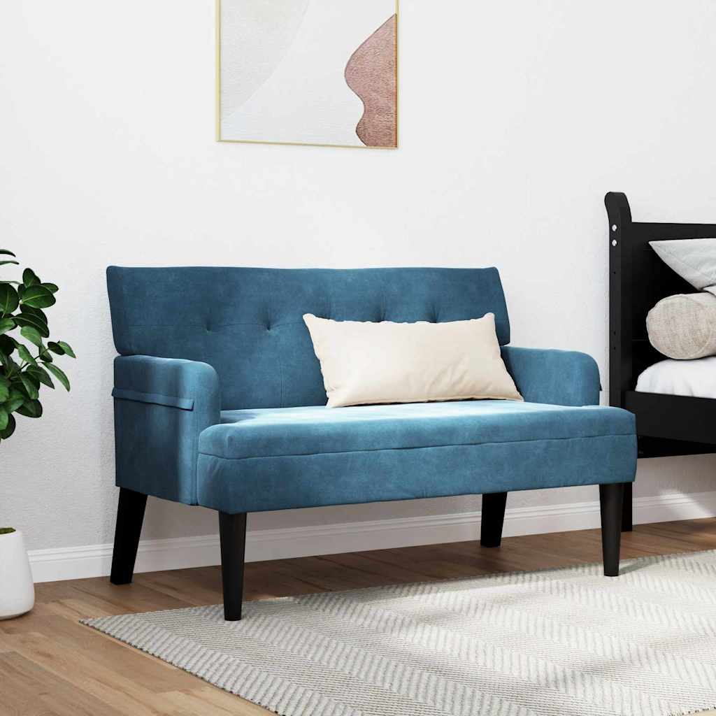Chesterfield Bank Blauw 112 x 65,5 x 75 cm Fluweel