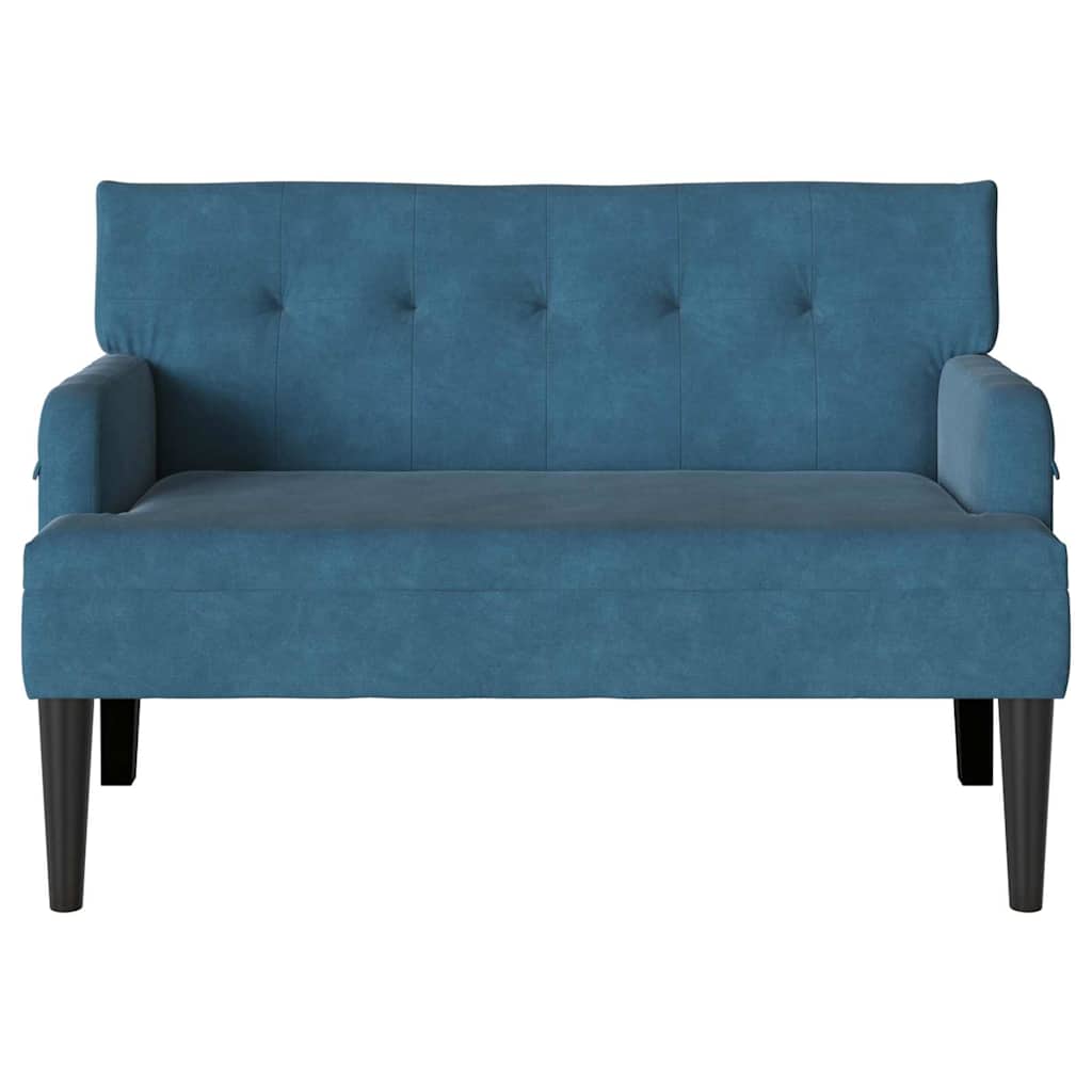Chesterfield Bank Blauw 112 x 65,5 x 75 cm Fluweel
