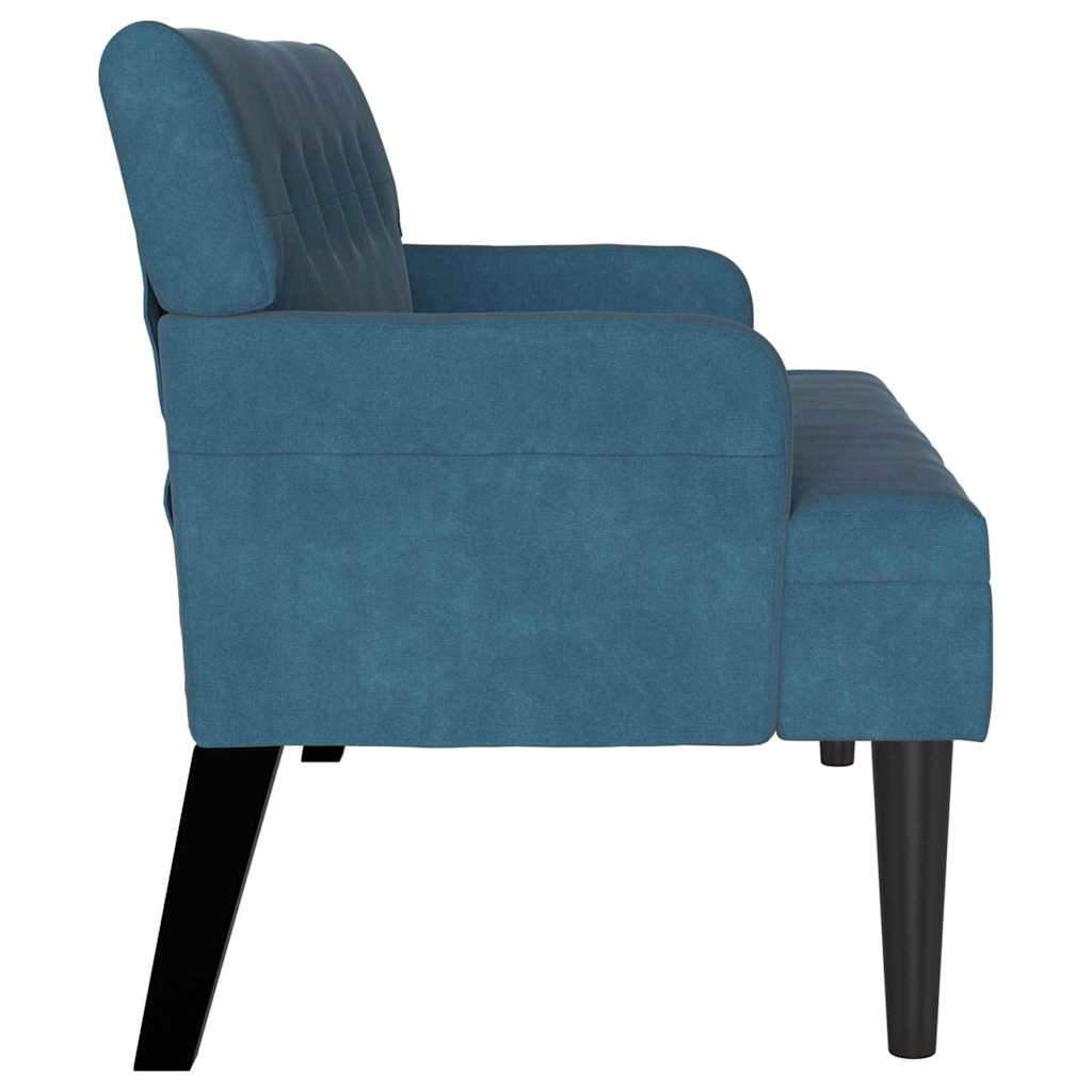 Chesterfield Bank Blauw 112 x 65,5 x 75 cm Fluweel
