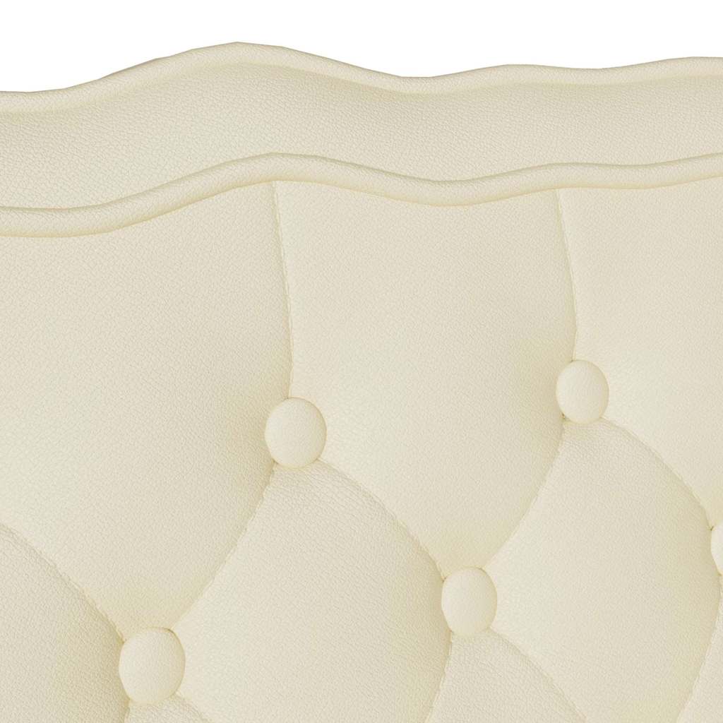 Chesterfield Bank Crème 119,5 x 64,5 x 75 cm Nep Leer