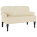 Chesterfield Bank Crème 119,5 x 64,5 x 75 cm Nep Leer