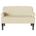 Chesterfield Bank Crème 119,5 x 64,5 x 75 cm Nep Leer