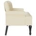Chesterfield Bank Crème 119,5 x 64,5 x 75 cm Nep Leer